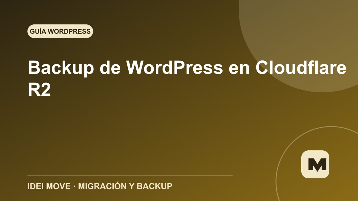 Imagen de la gu&iacute;a Backup de WordPress en Cloudflare R2