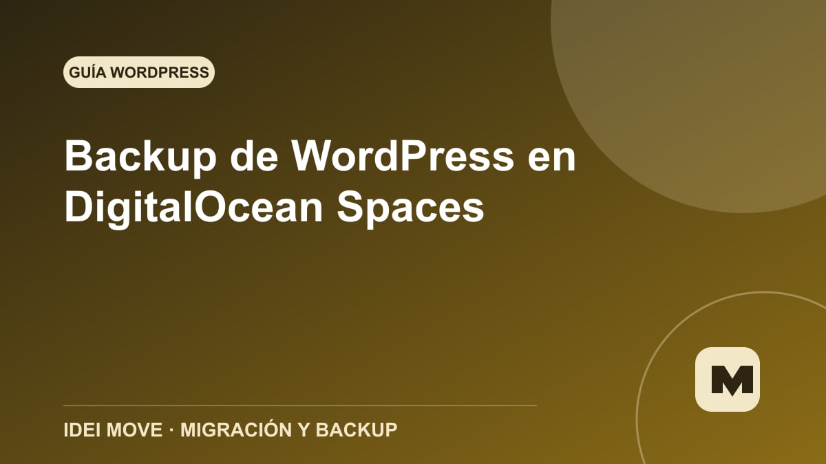 Imagen de la gu&iacute;a Backup de WordPress en DigitalOcean Spaces