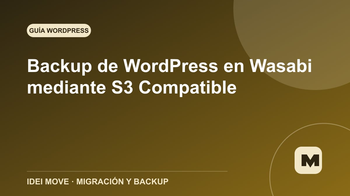 Imagen de la gu&iacute;a Backup de WordPress en Wasabi mediante S3 Compatible