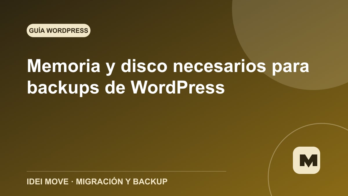 Imagen de la gu&iacute;a Memoria y disco necesarios para backups de WordPress