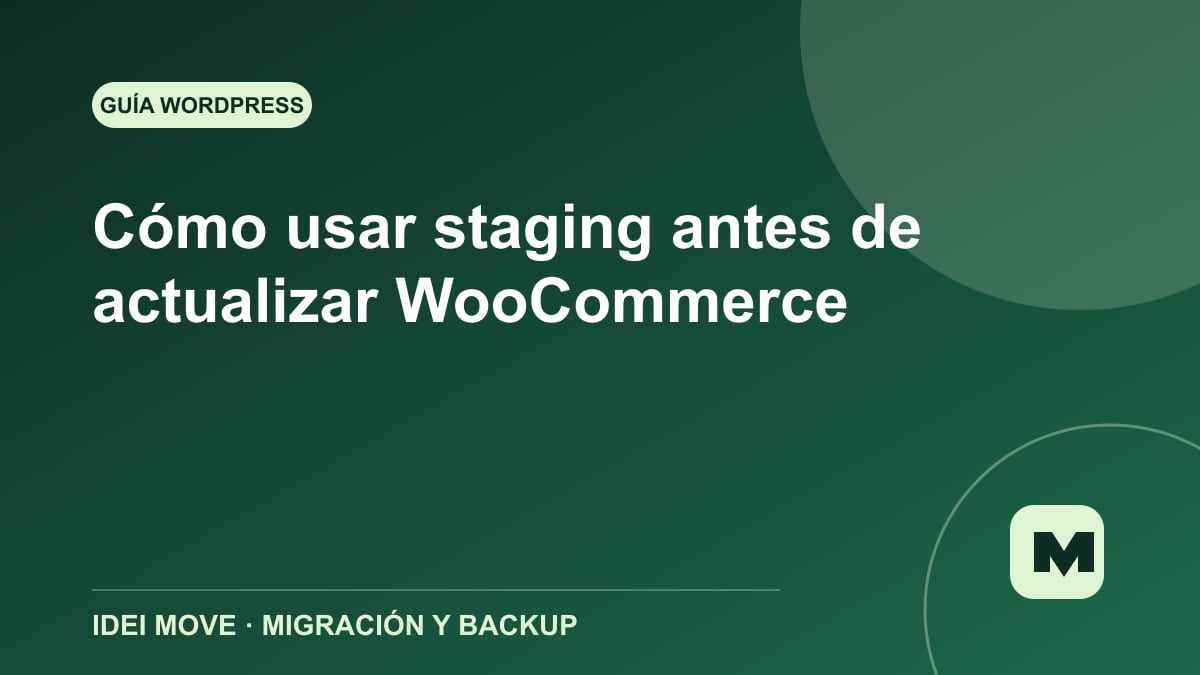 Imagen de la gu&iacute;a C&oacute;mo usar staging antes de actualizar WooCommerce
